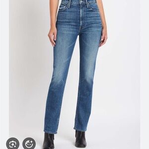 MOTHER Straight Leg Jeans - Classic Blue